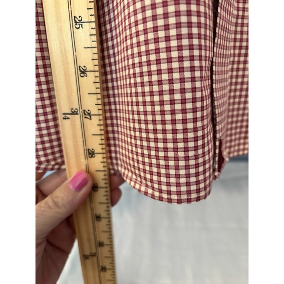 UNTUCKit Button Up Shirt Men's Med Red check Long Sleeve 100% Cotton Egan WF - Picture 6 of 6
